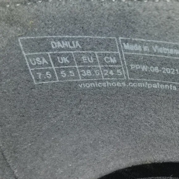 Vionic Dahlia Shoe - Low Heel Slip On Shoes - Black Taupe - Sz 7.5 - Picture 13 of 14